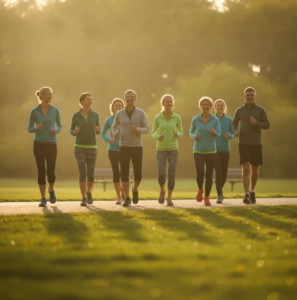 Adults training together during a group session in Wroclaw